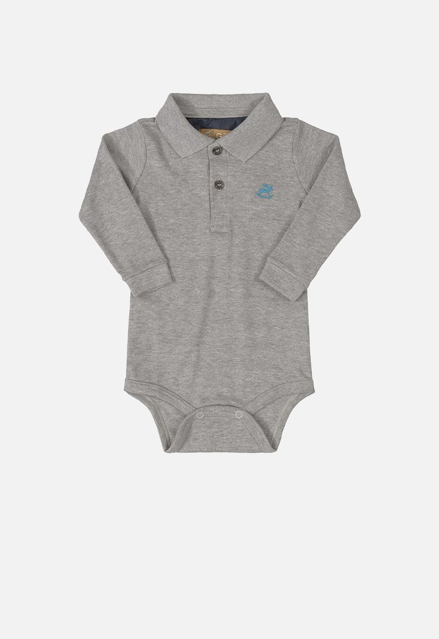 UP Baby - Baby boys golfer bodysuit - grey