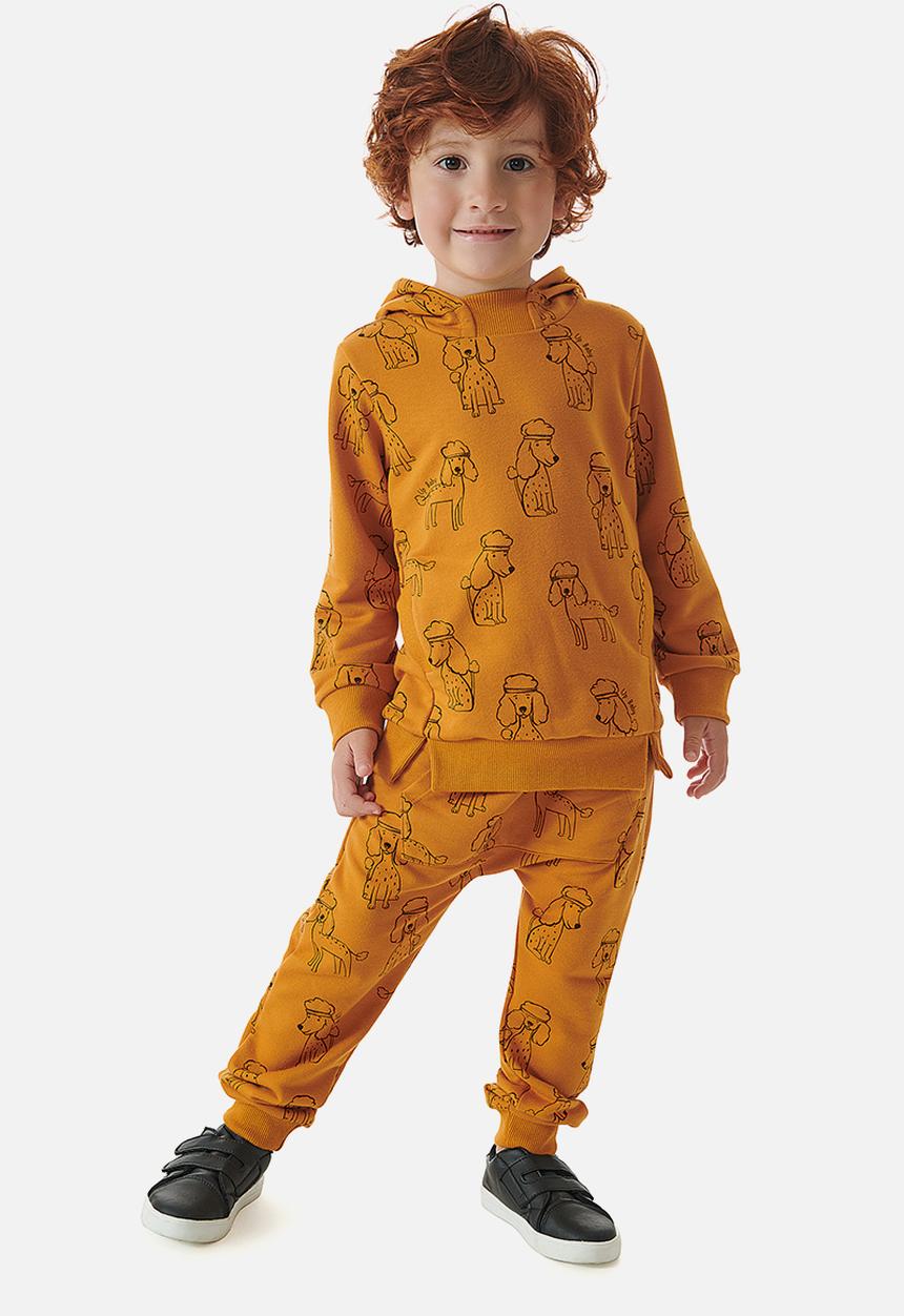 UP Baby - Boys sweatshirts & sweatpants set - dark orange