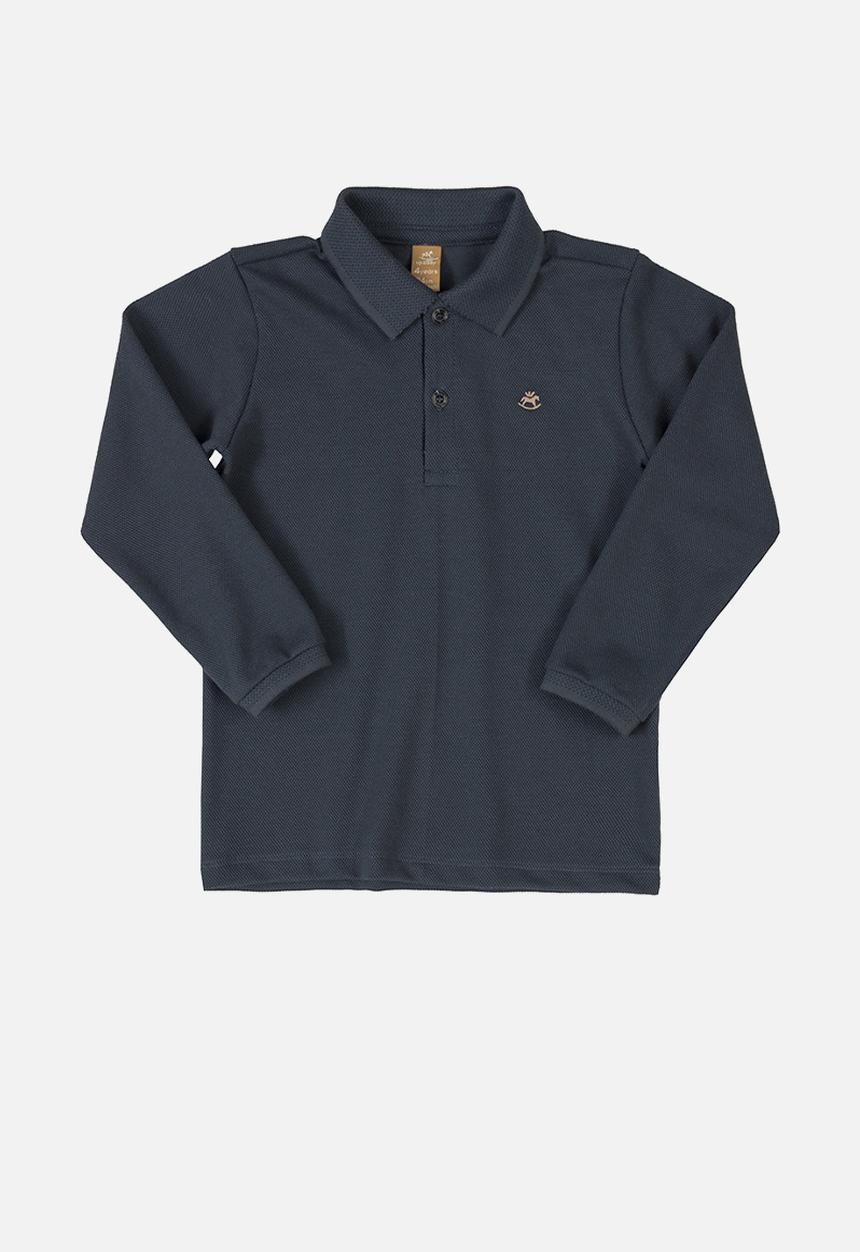 UP Baby - Boys long sleeve golfer - dark blue