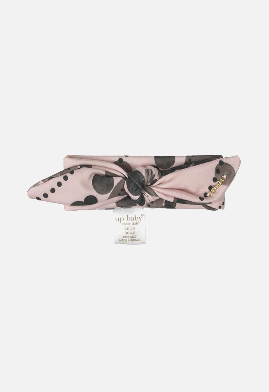 UP Baby - Girls printed headband - light brown & pink