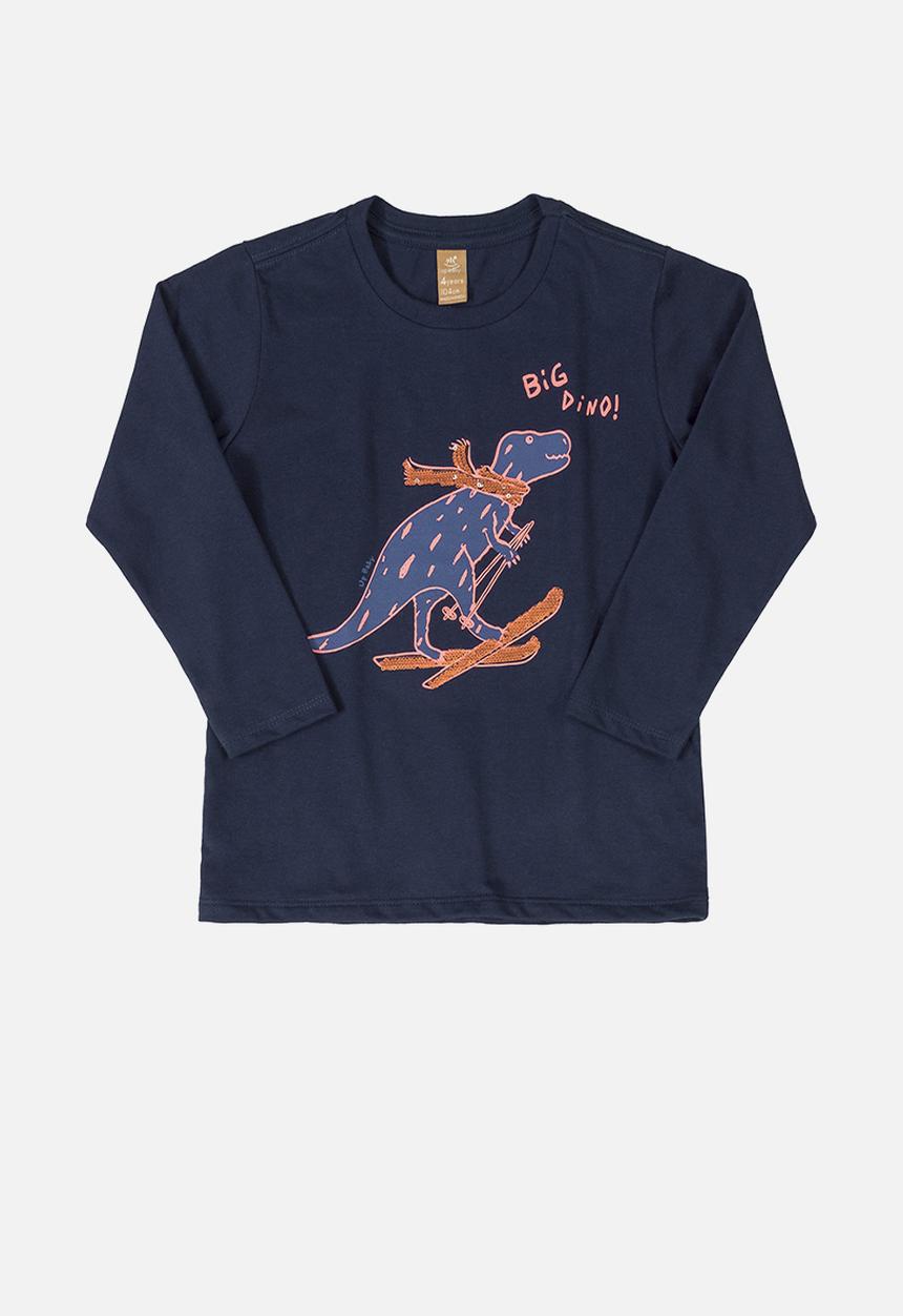 UP Baby - Boys big dino tee - dark blue