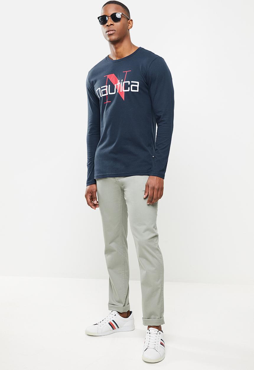 Nautica - Long sleeve nautica n tee - navy
