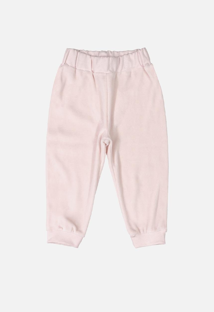 UP Baby - Girls plush top and pants set - light pink