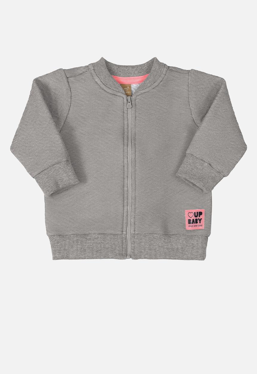 UP Baby - Girls quilted jacket & pants set - grey