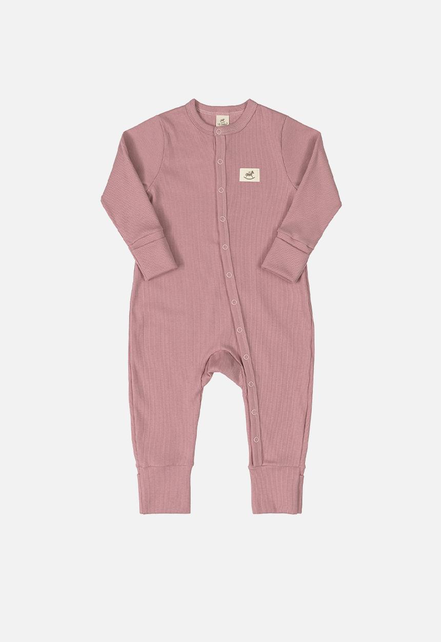 UP Baby - Baby ribbed romper - pink