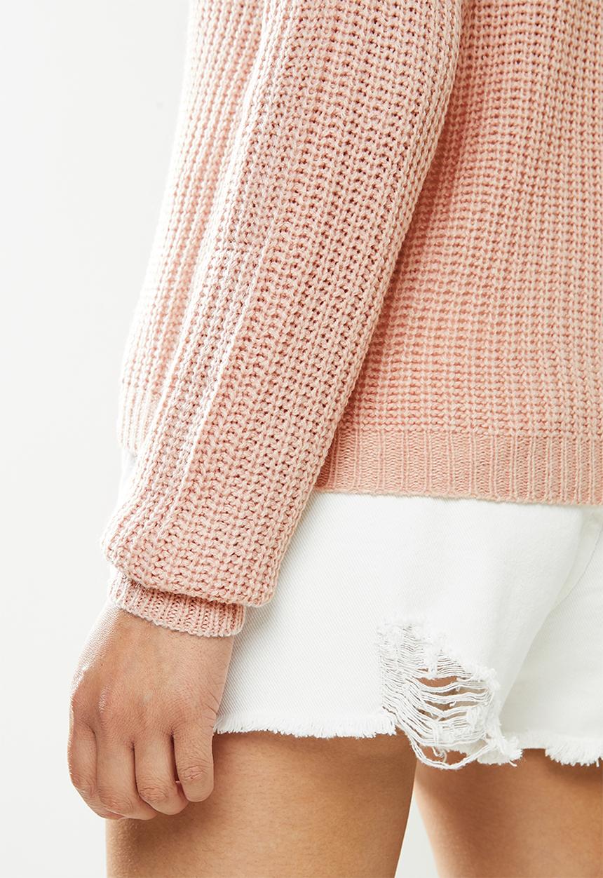 Missguided - Ophelita off shoulder jumper - pink