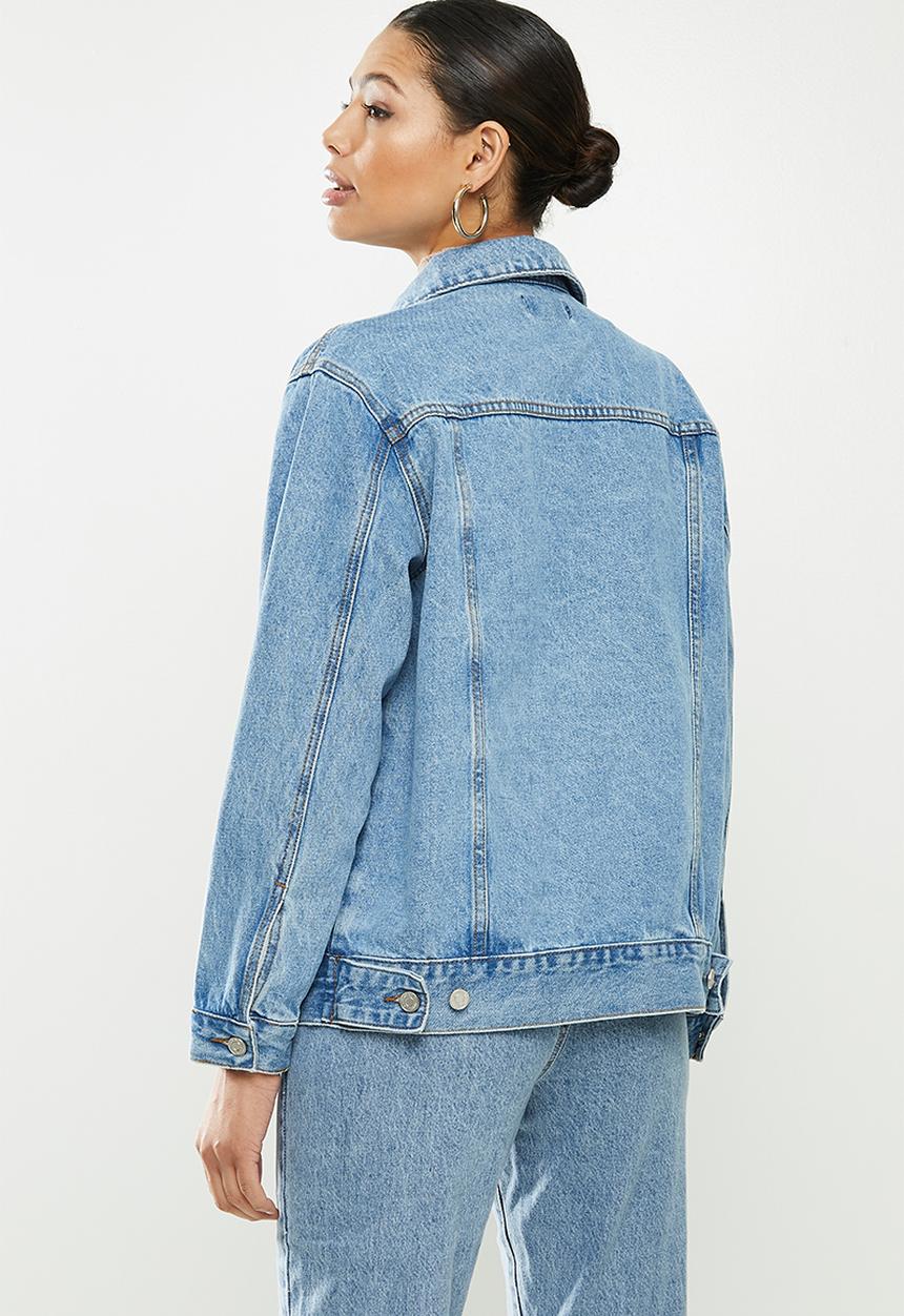 Missguided - Oversized denim jacket - blue