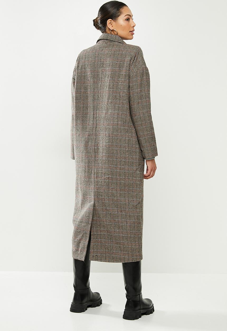 Missguided - Heritage check oversized - brown