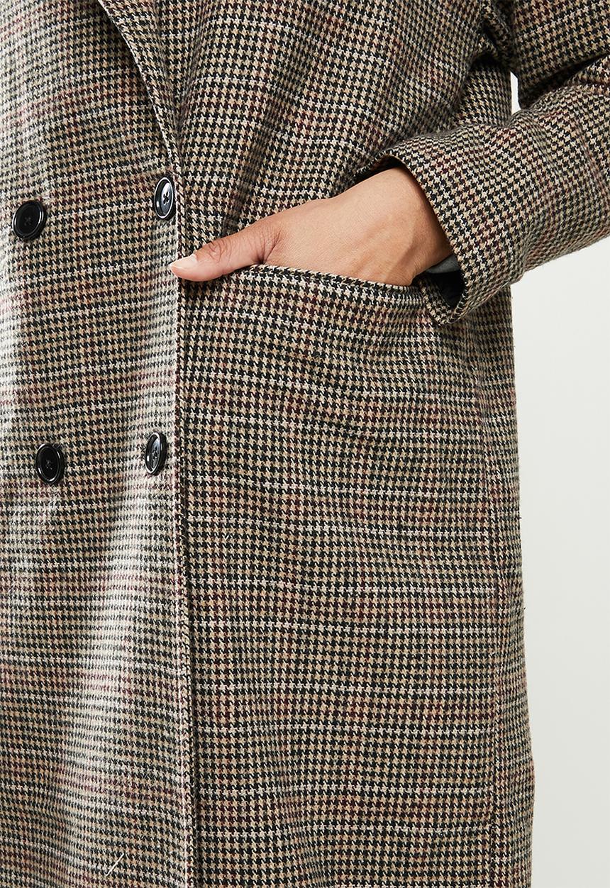 Missguided - Heritage check oversized - brown