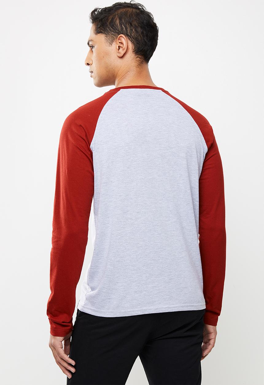 urban° - Mens urban ls raglan T-shirt - grey melange