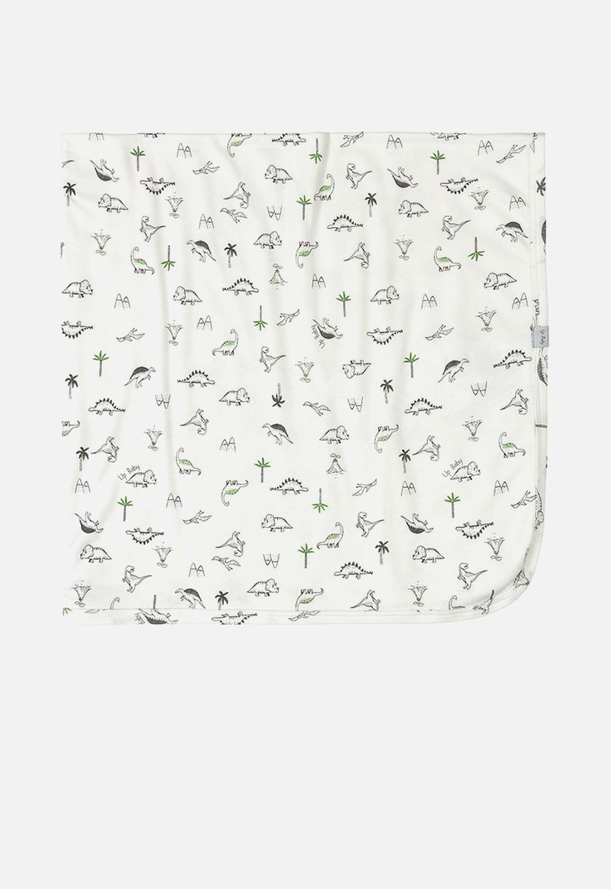 UP Baby - Baby boys dino print blanket - off white