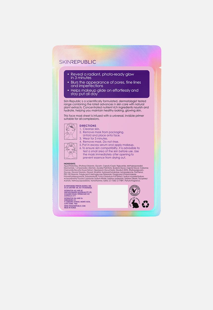 Skin Republic - Prime + Refine 3 Minute Primer Face Mask Sheet
