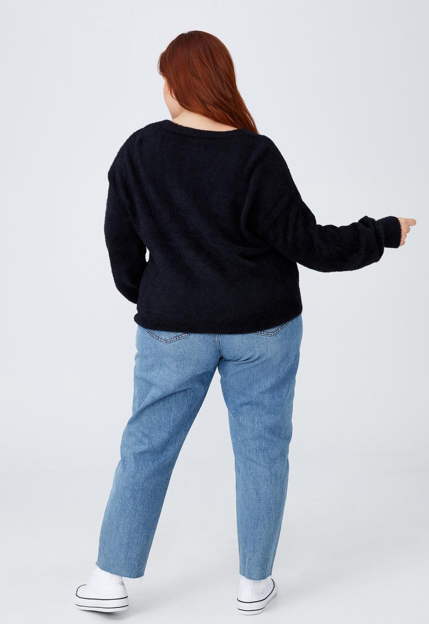 Cotton On - Curve super luxe cardi - black