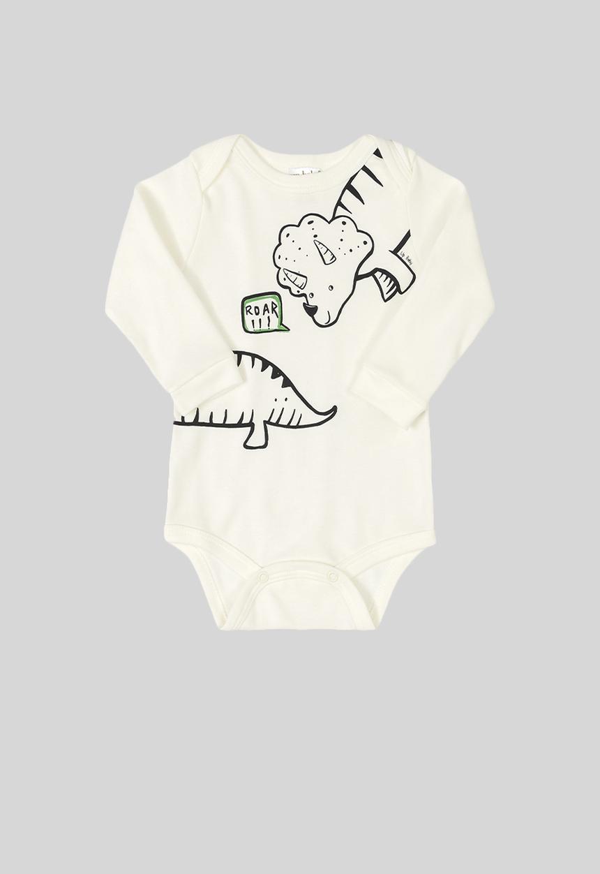 UP Baby - Baby boys roar bodysuit - off white