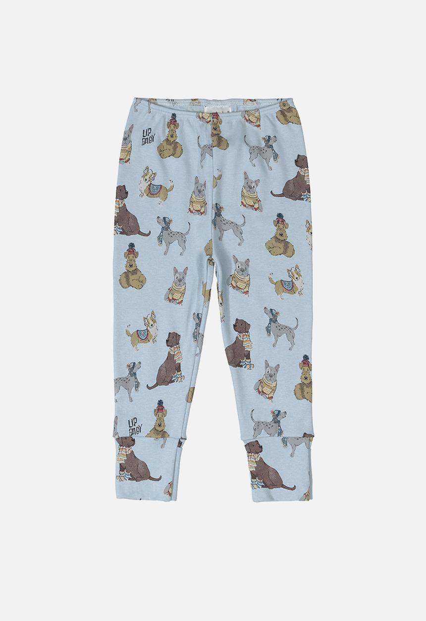 UP Baby - Baby boys dog print pants - blue