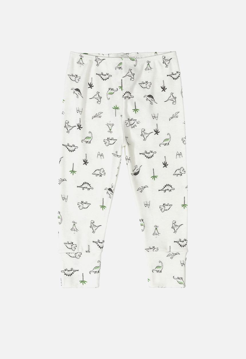 UP Baby - Baby boys dino print pants - off white