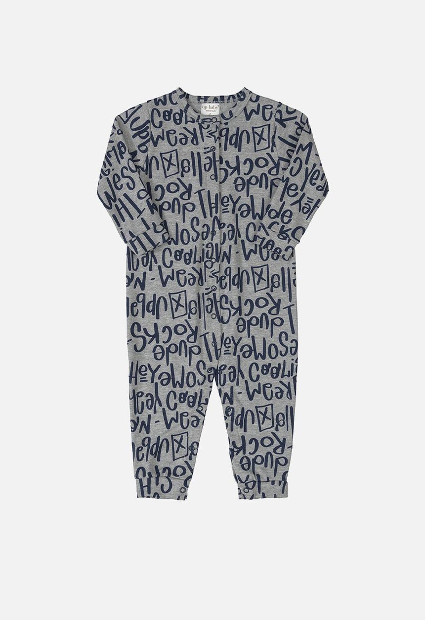 UP Baby - Boys romper - grey