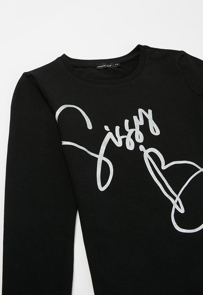 SISSY BOY - Rooftop chill basic logo top - black