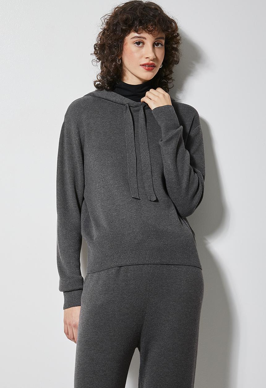 Superbalist - Knitwear hoodie - charcoal