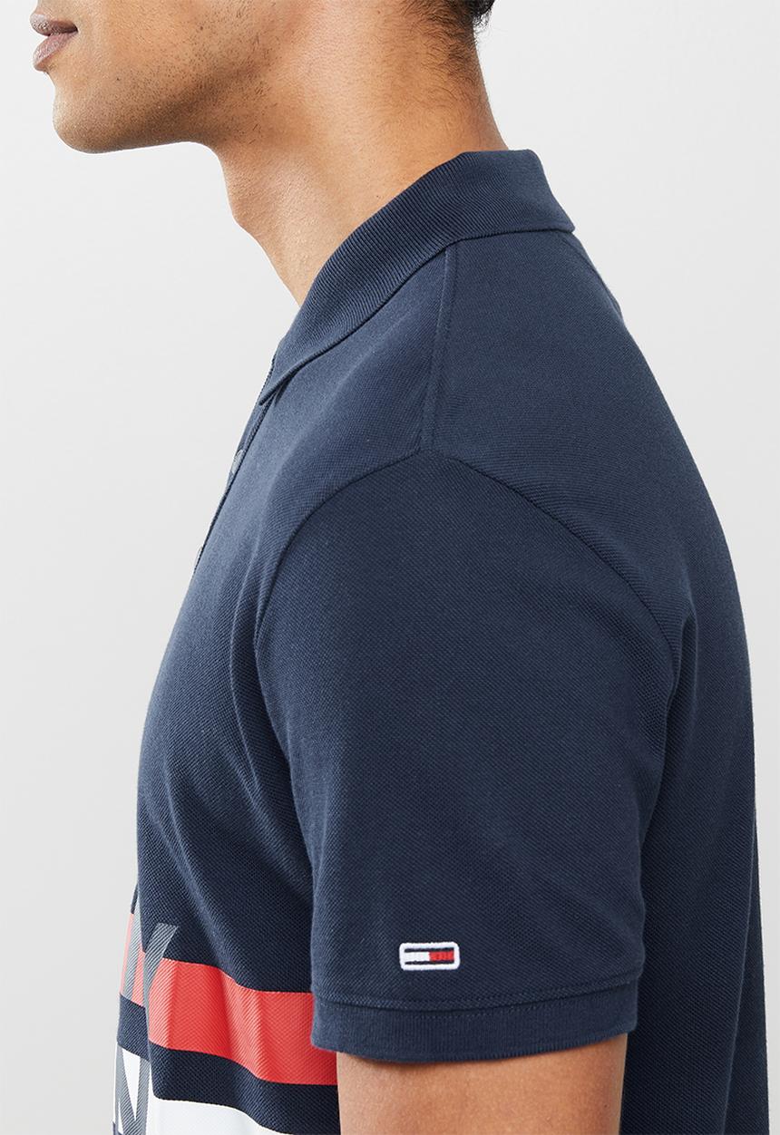 Tommy Hilfiger - Tjm block stripe polo - navy