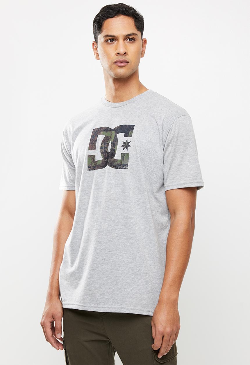 DC - Star patch camo fill short sleeve tee - grey