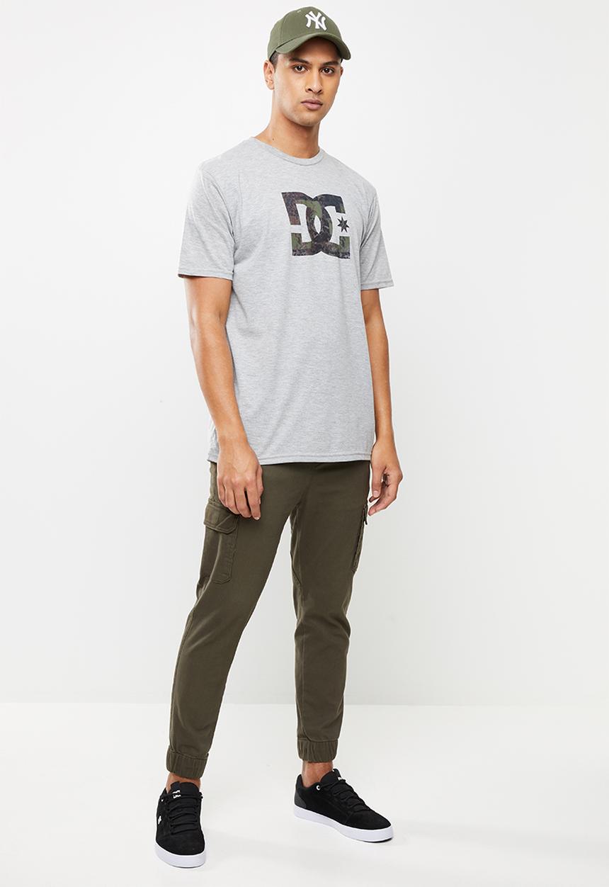 DC - Star patch camo fill short sleeve tee - grey