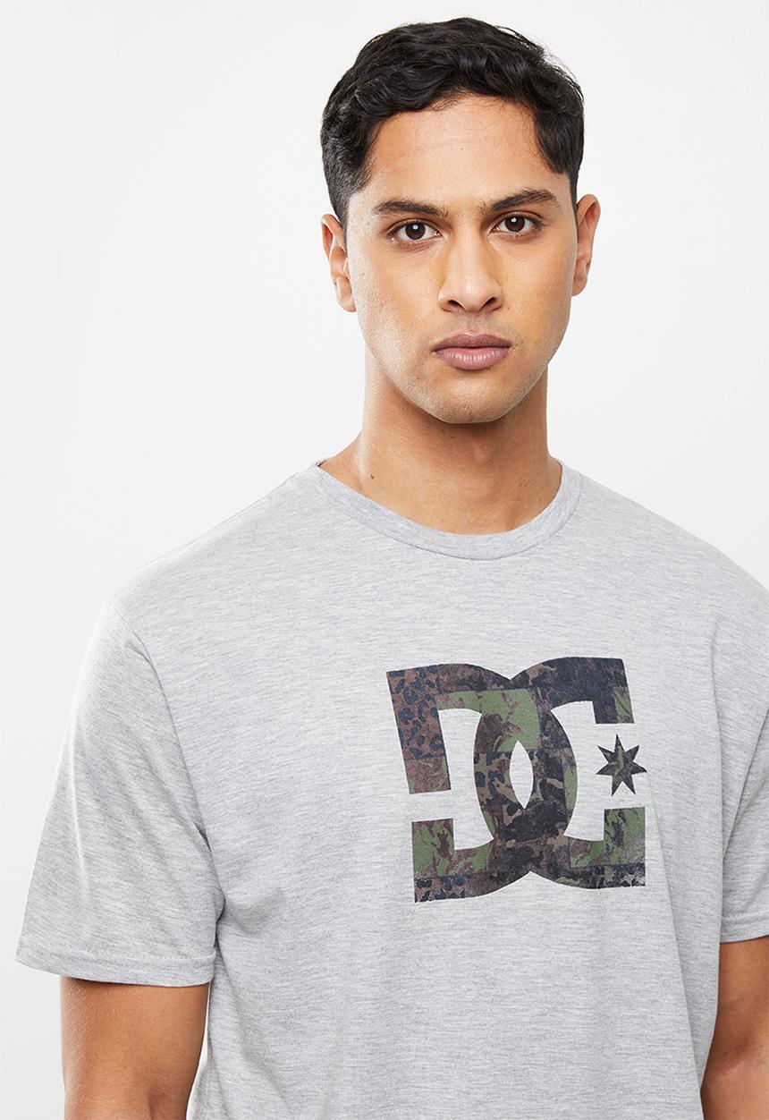 DC - Star patch camo fill short sleeve tee - grey