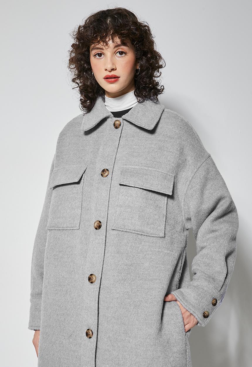 Superbalist - Midi overcoat - light grey
