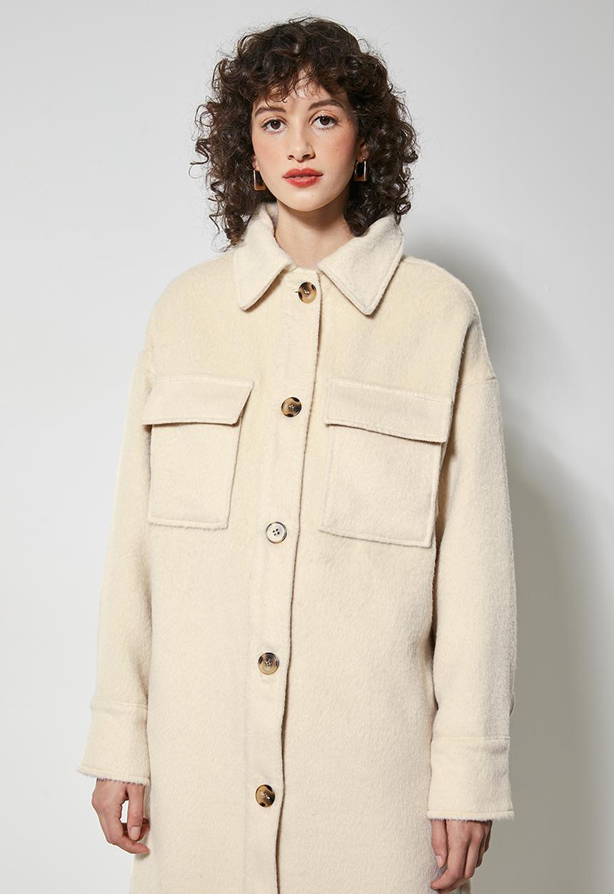 Superbalist - Midi overcoat - ecru