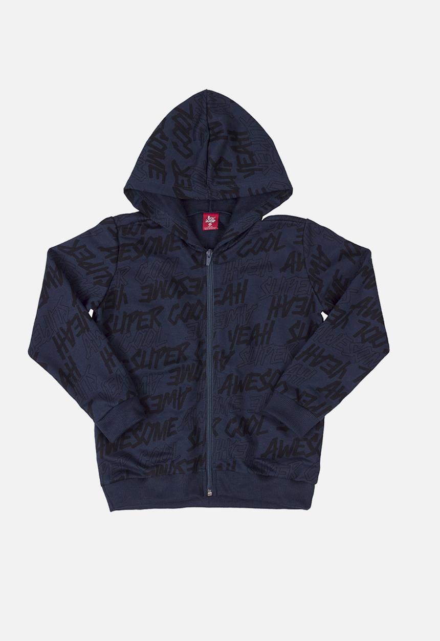 Bee Loop - Boys printed hoodie - dark navy 