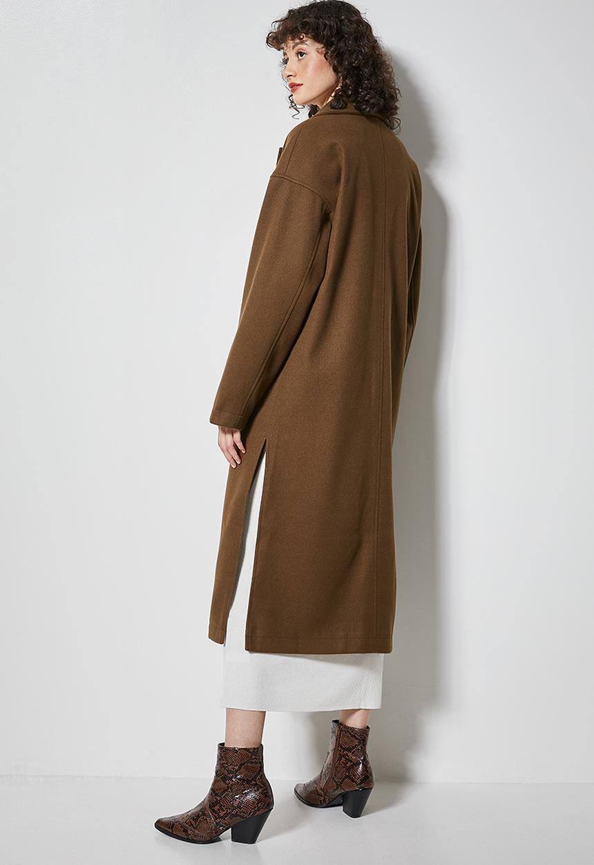 Superbalist - Split coat - chocolate