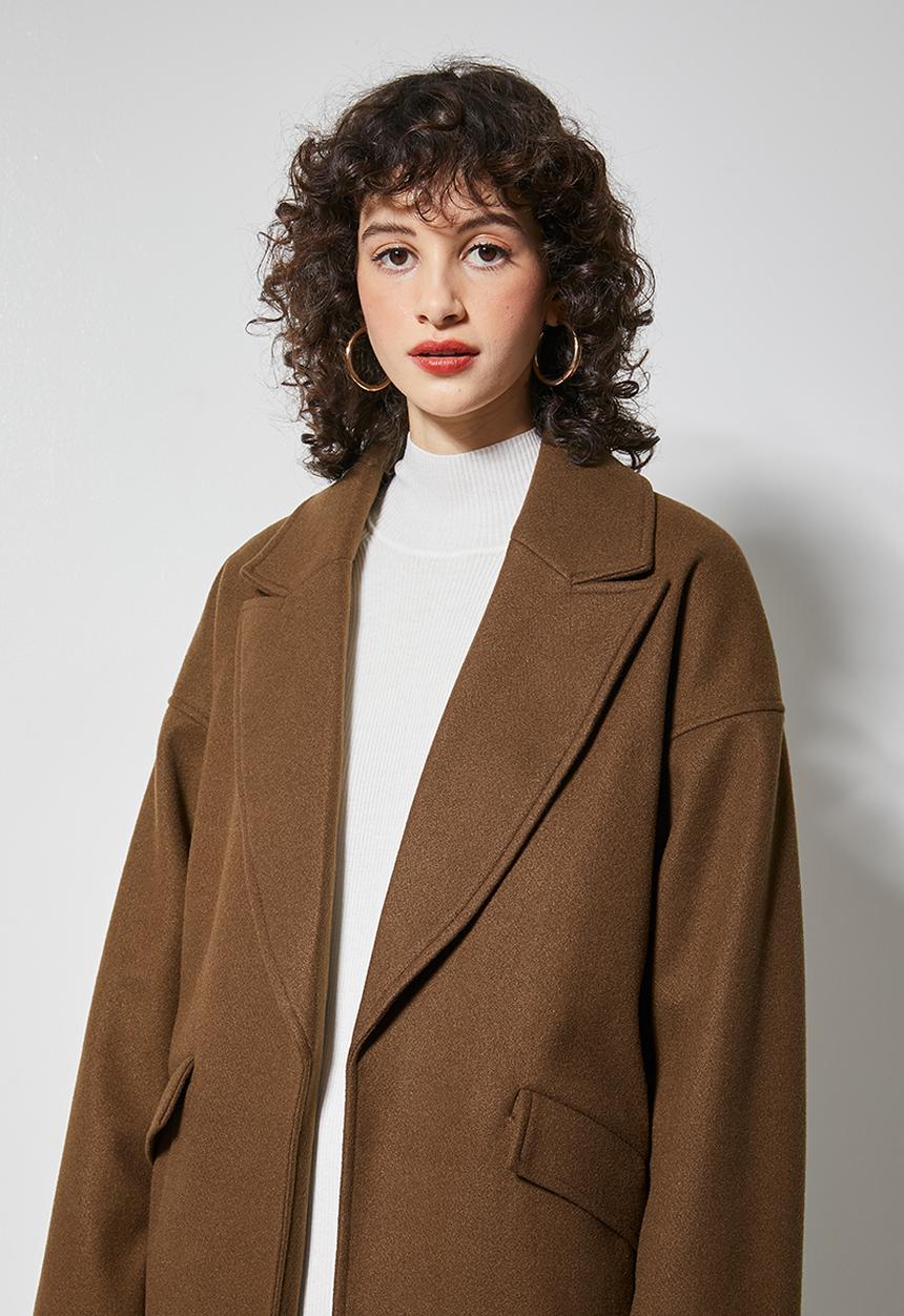 Superbalist - Split coat - chocolate