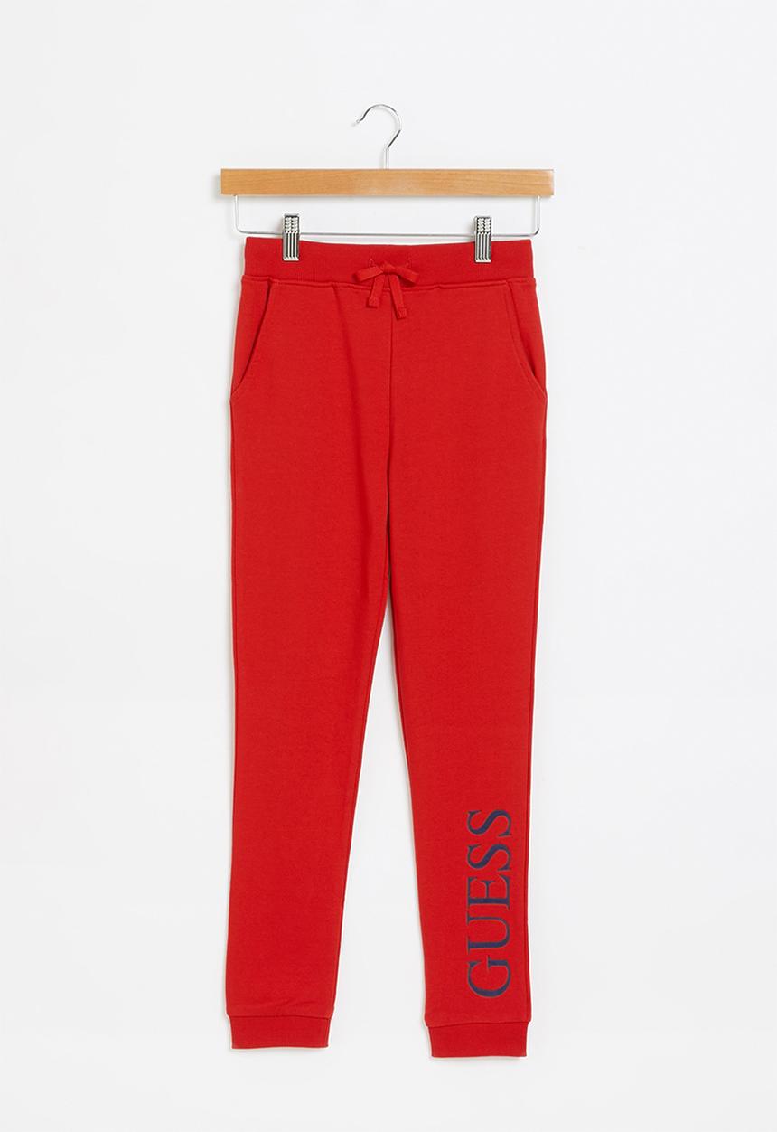 GUESS - Boys active pants - black & red hot