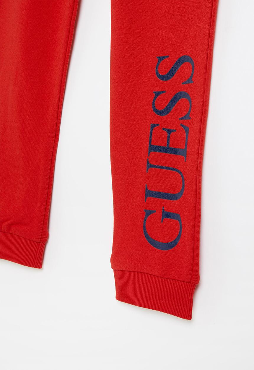 GUESS - Boys active pants - black & red hot