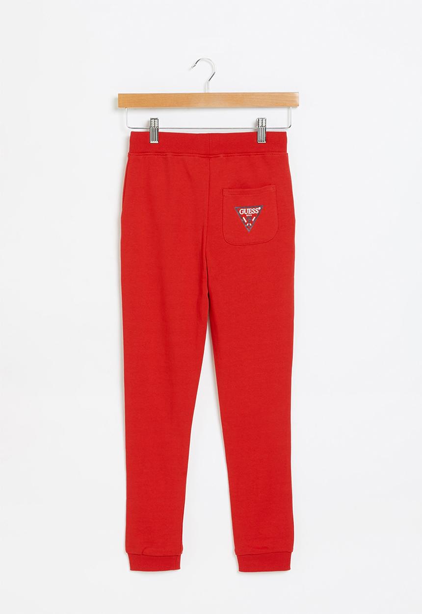 GUESS - Boys active pants - black & red hot