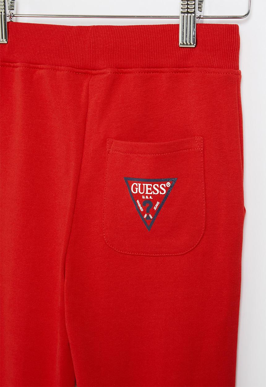 GUESS - Boys active pants - black & red hot