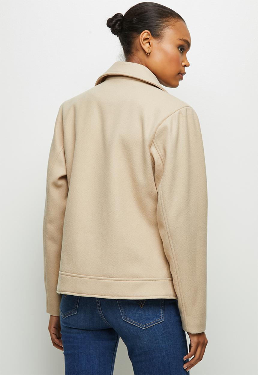 edit - Melton biker jacket - beige