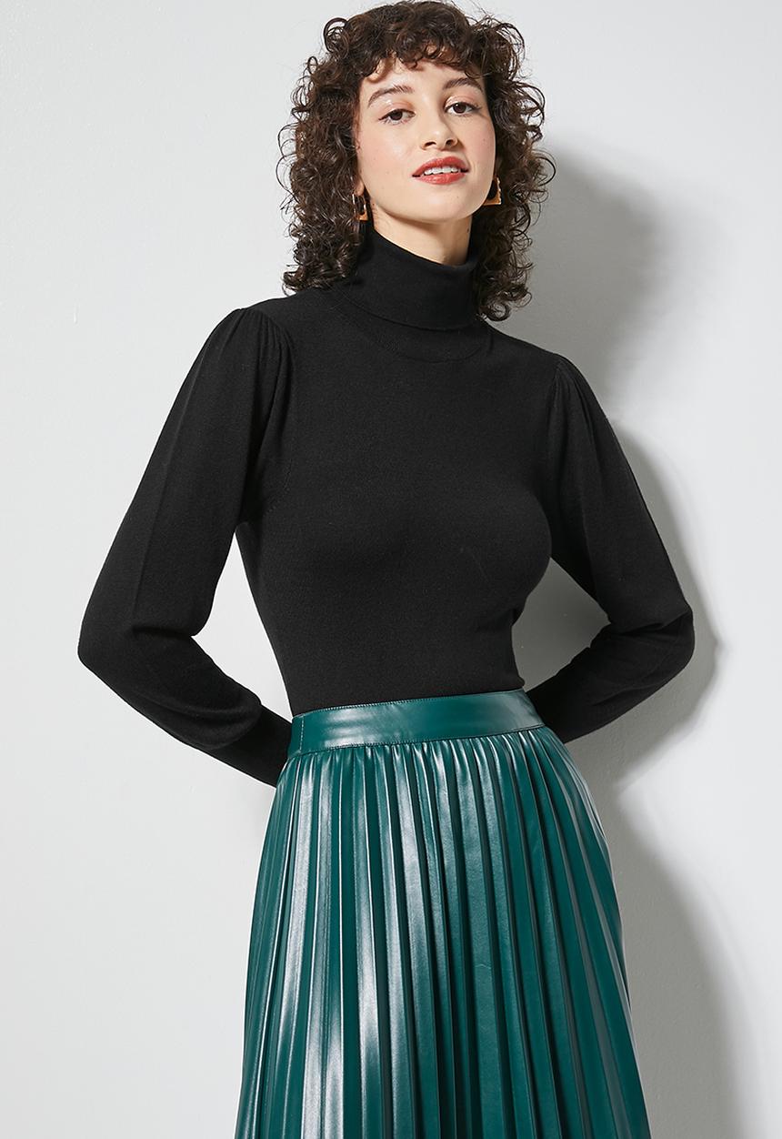 Superbalist - Cuff sleeve turtle neck - black