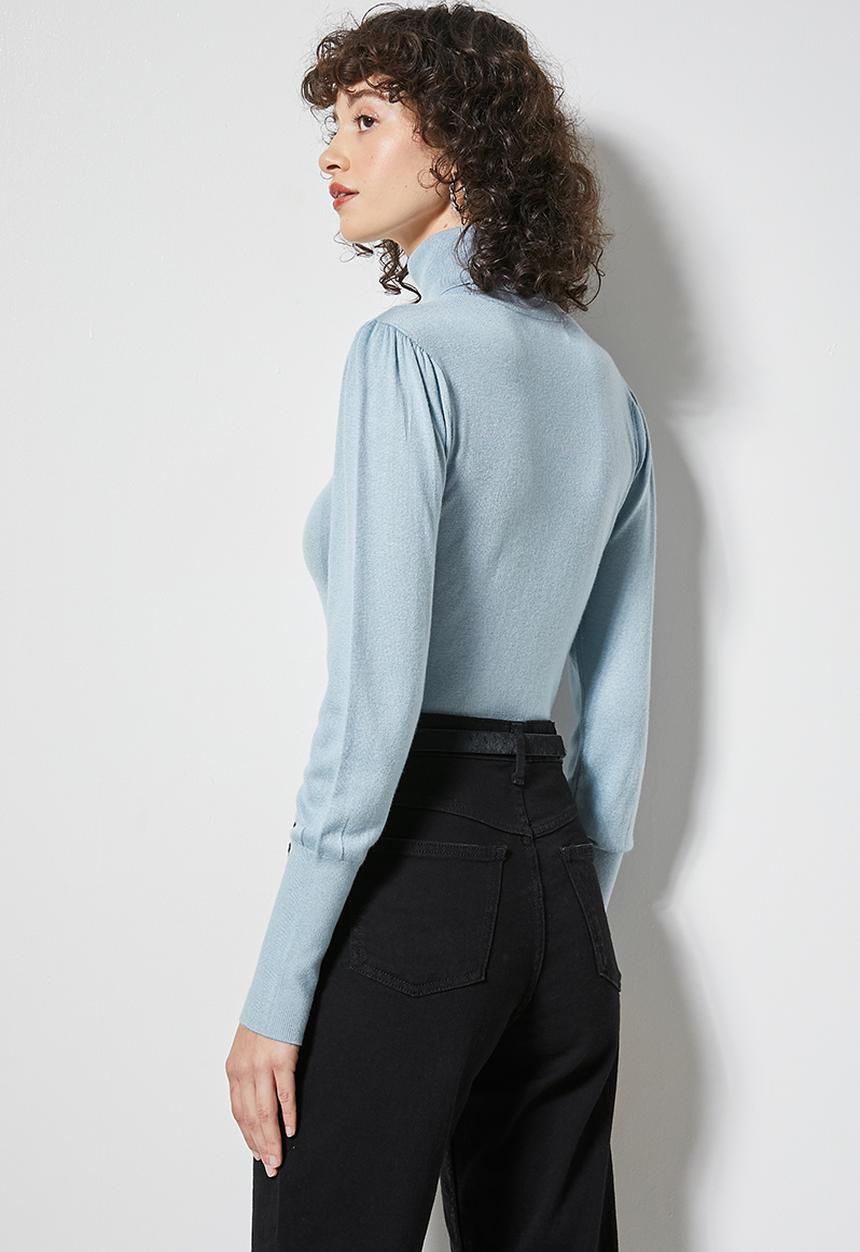 Superbalist - Cuff sleeve turtle neck - sky blue