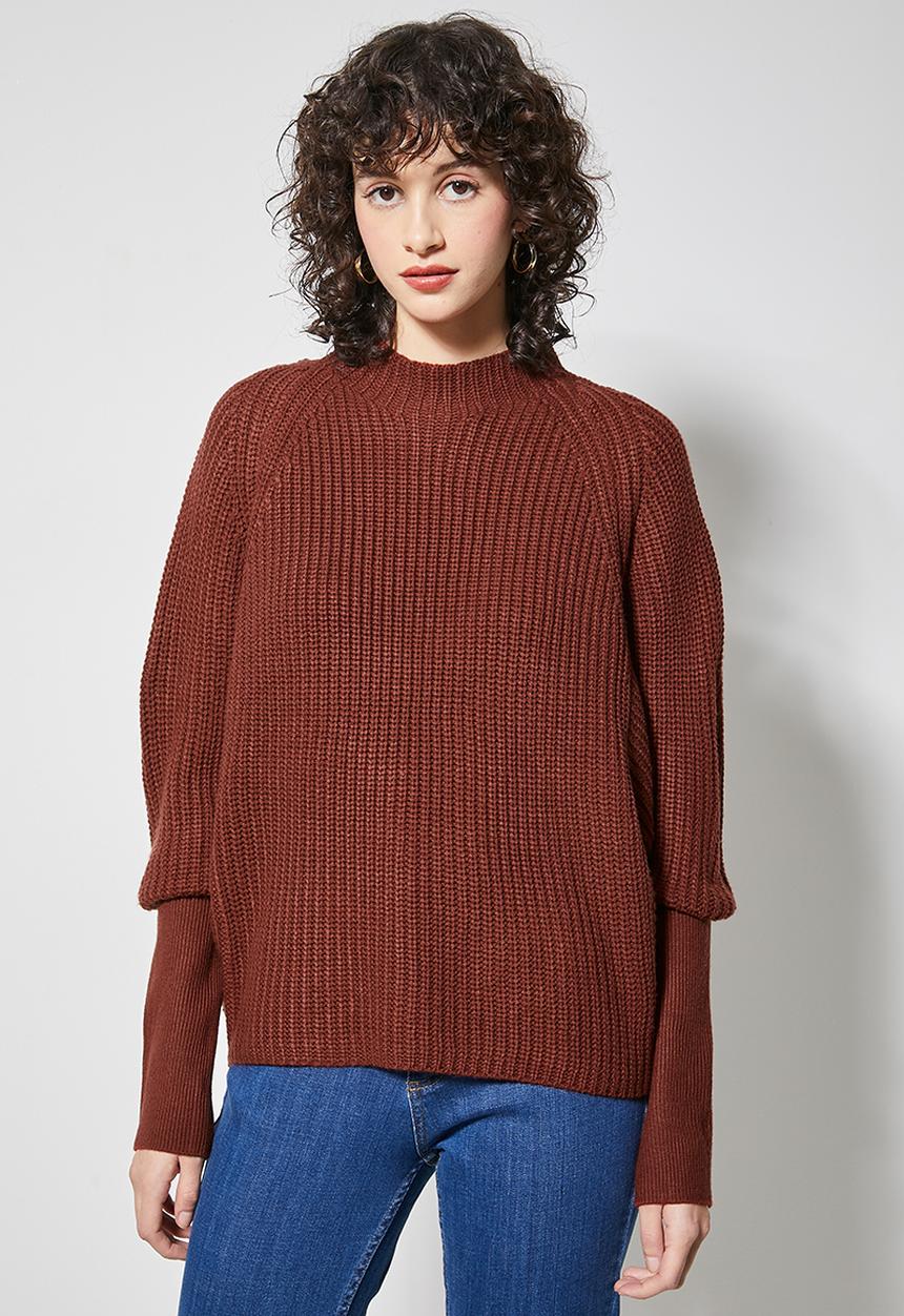 Superbalist - Dolman rib jumper - rust