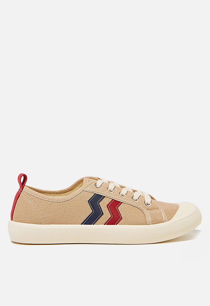 Cotton On - Demi lace up plimsoll - taupe