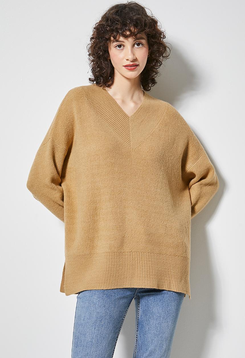 Superbalist - V-neck jumper - camel
