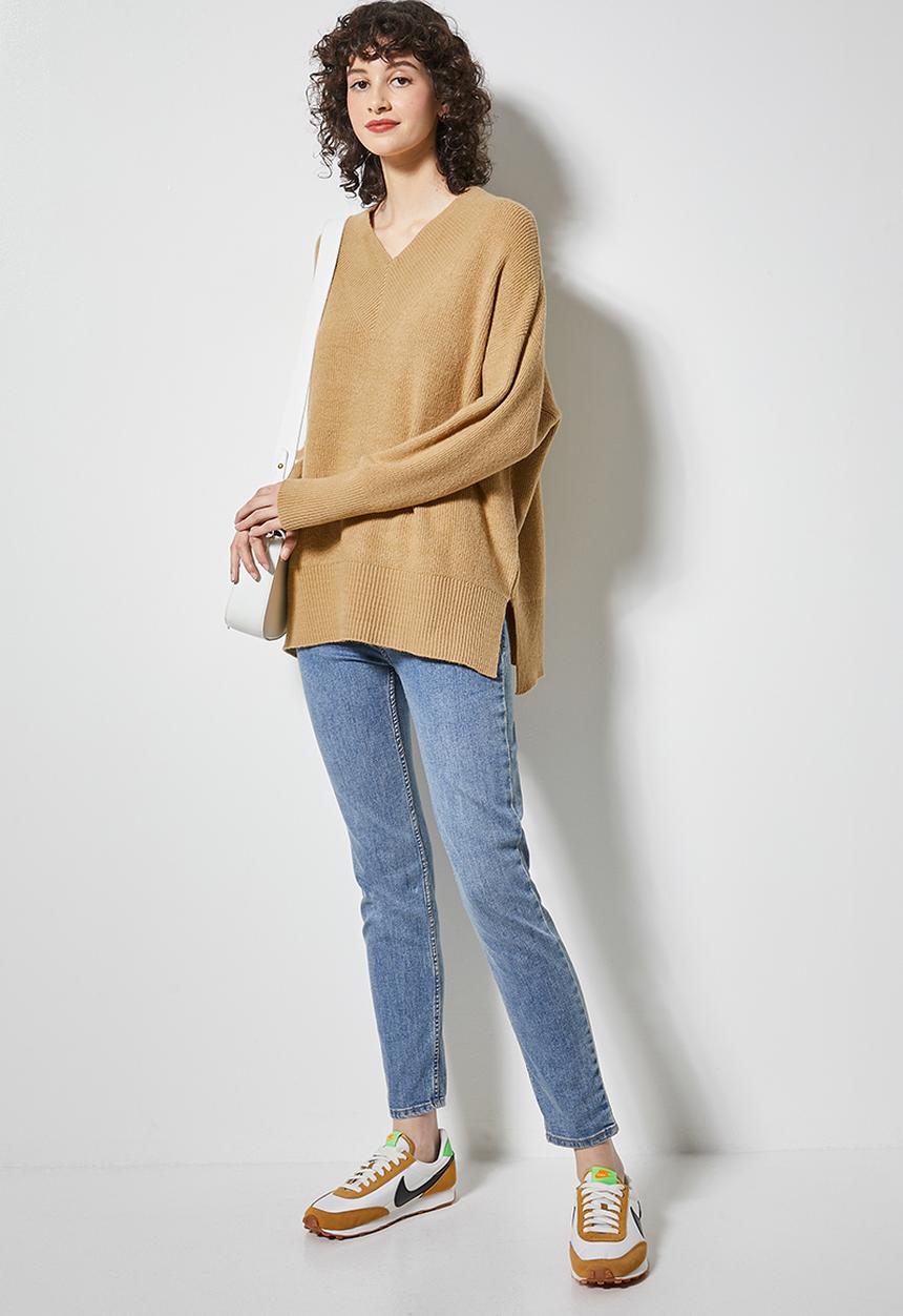 Superbalist - V-neck jumper - camel