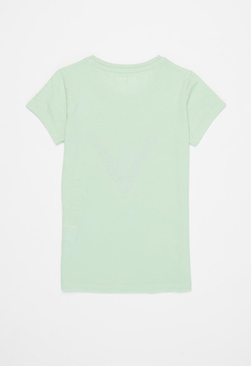GUESS - Girls short sleeve geometric floral tee - green