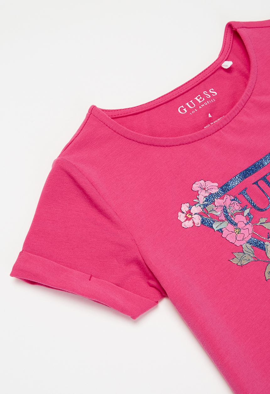 GUESS - Girls short sleeve flower tee - pink