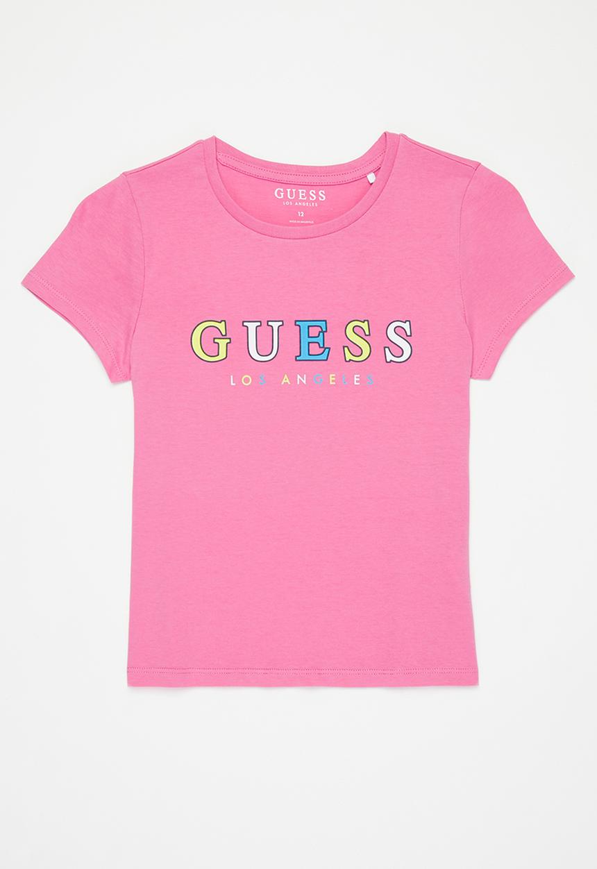 GUESS - Girls short sleeve candy coated tee - pink