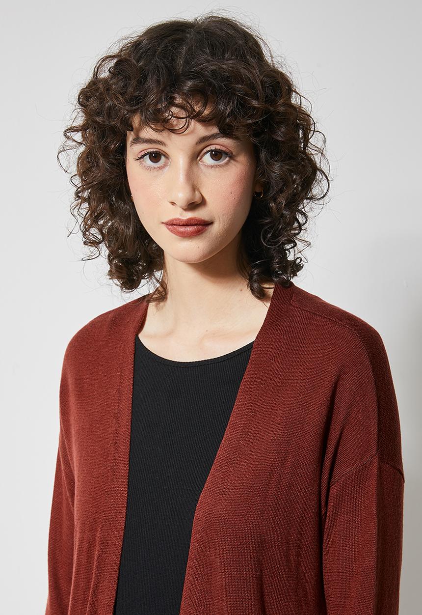 Superbalist - Midi lightweight cardi - rust