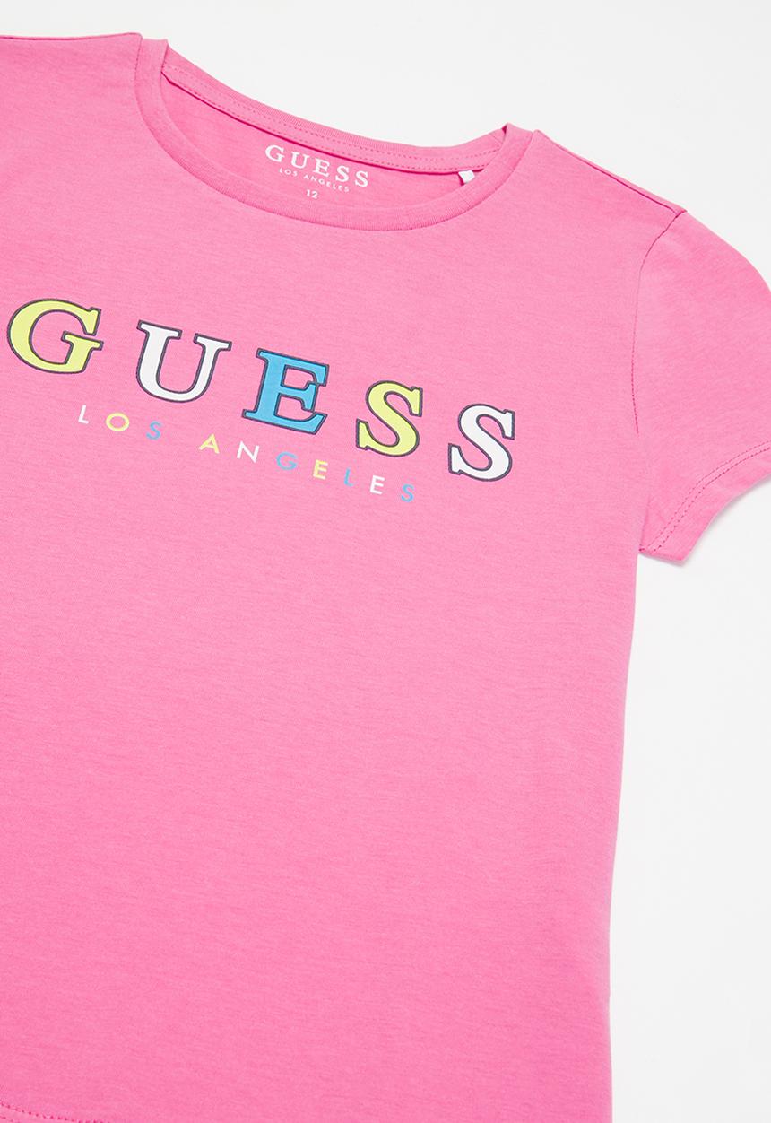 GUESS - Girls short sleeve candy coated tee - pink
