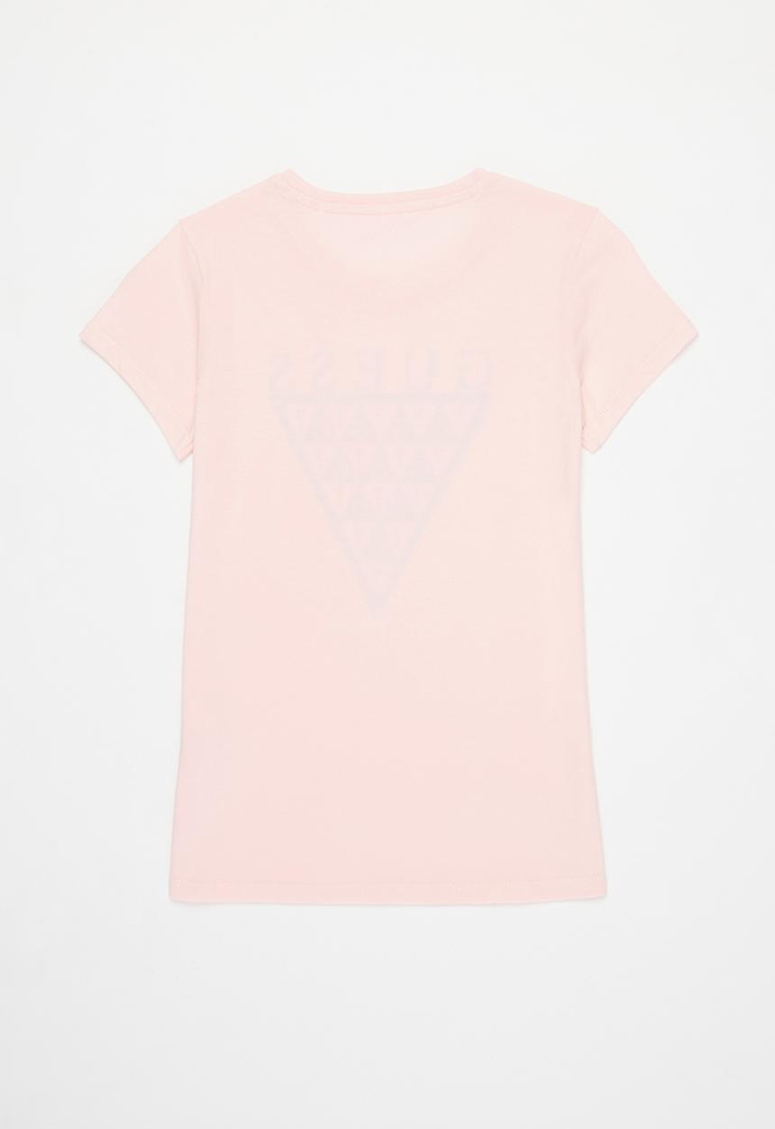 GUESS - Girls short sleeve glitter tri tee - pink