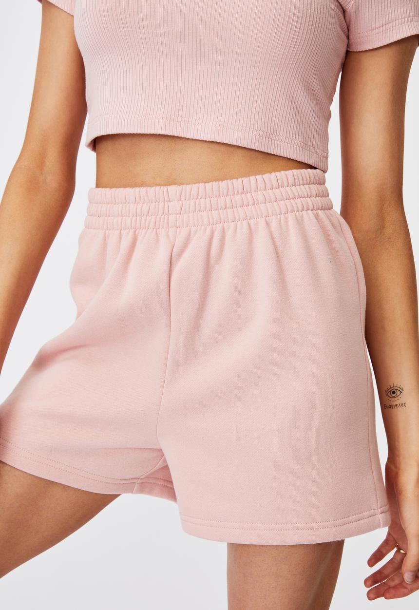 Factorie - Hype fleece short - silver pink